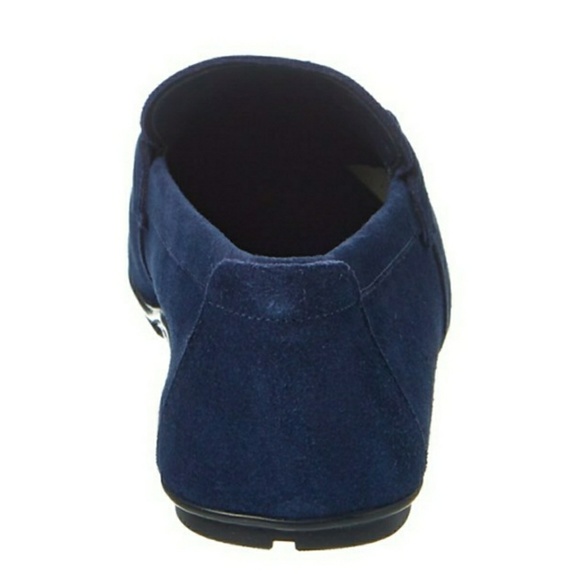 New! SALVATORE FERRAGAMO Blue Suede Bit Loafers - Picture 5 of 8